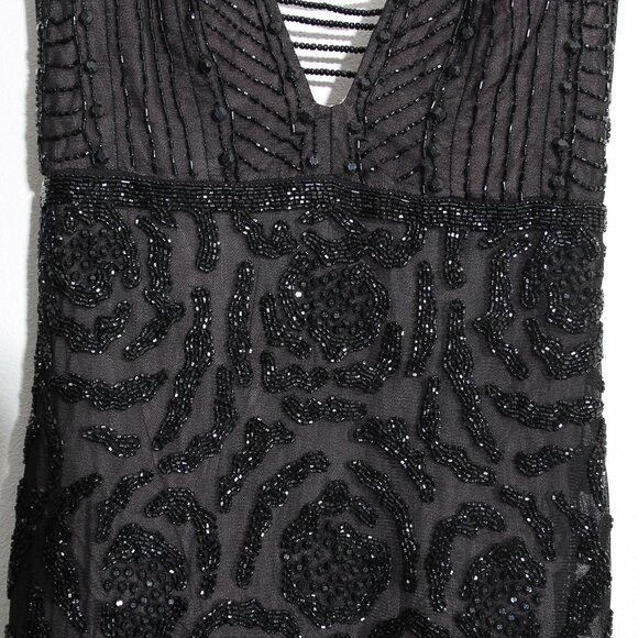 Free People FP Kristin's Limited Edition Mini Dress Beaded Black Rare Size 4 - Picture 5 of 16